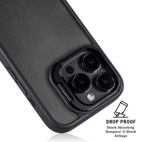 Ebony Wood iPhone 16 Pro Kickstand Case